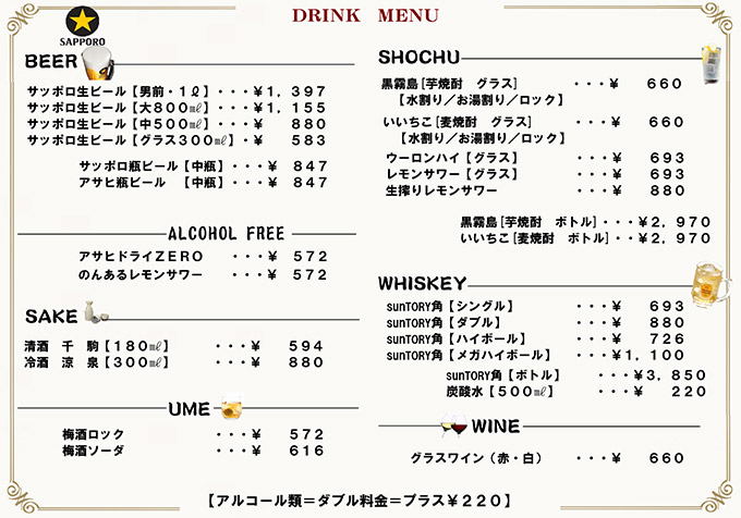 アルコールドリンク